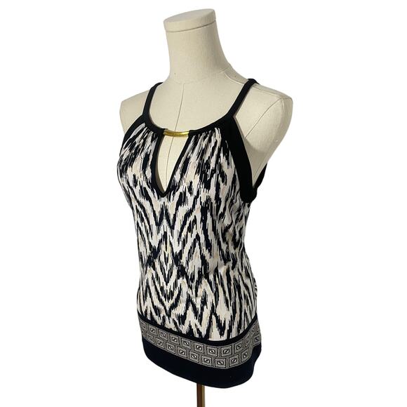 Vintage 90's Y2K Cache Little Black + Gold Tank SMALL - Picture 2 of 5